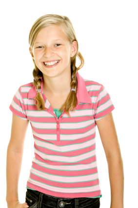 Girl in Pink Shirt